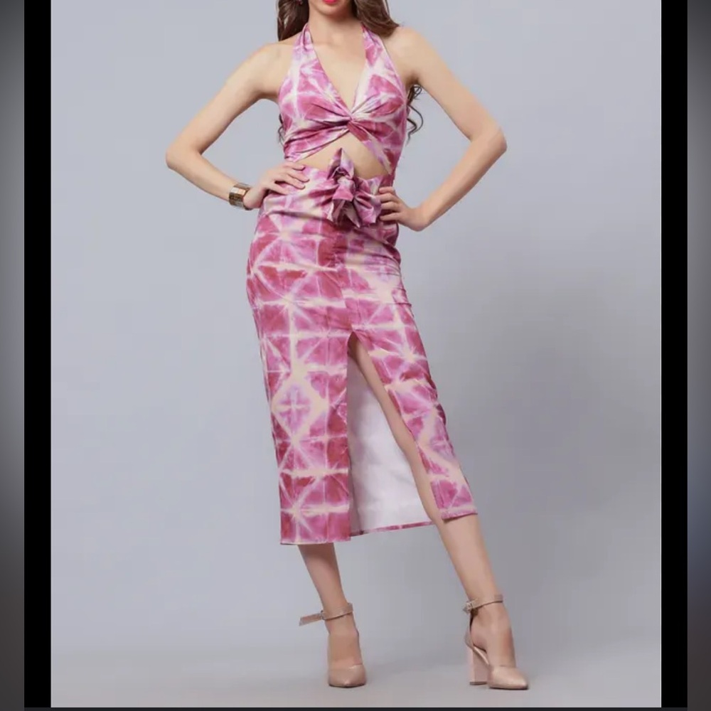 ZARA tie-dye knot dress